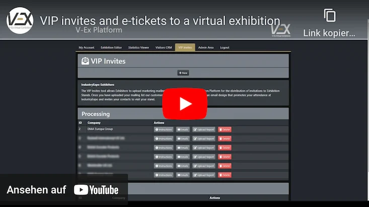 mit VEX VIPs zur virtuellen Messe einladen