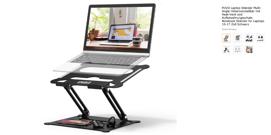 POVO Laptop-Ständer | Ausstattung für Online-Events