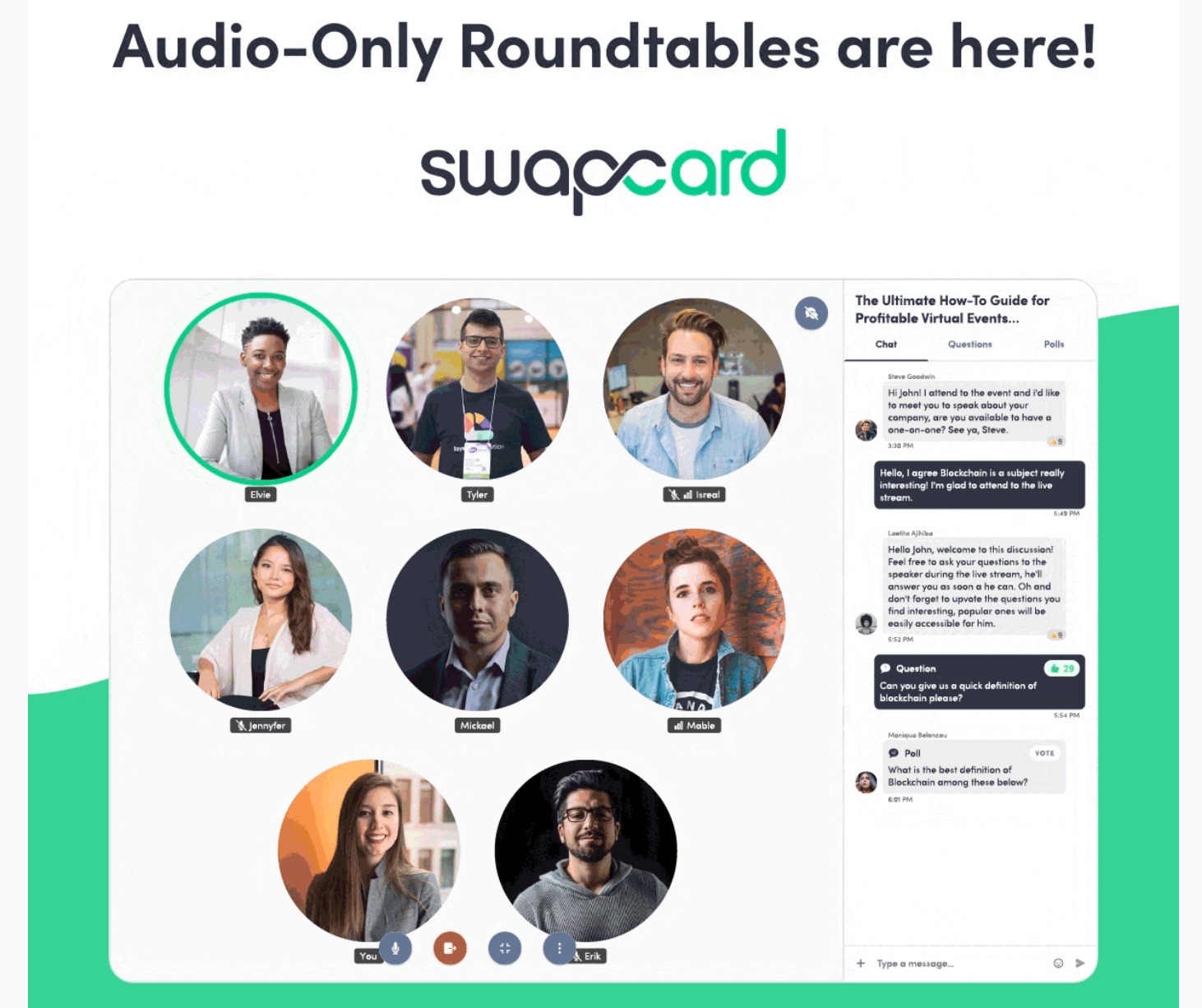 Audio-only Roundtable bei swapcard