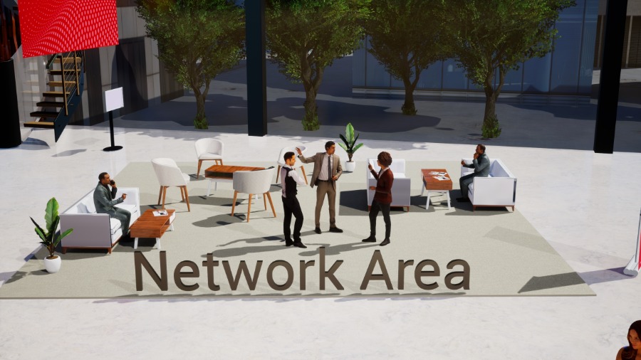 NetworkArea auf virtueller Event-Plattform von vivenio