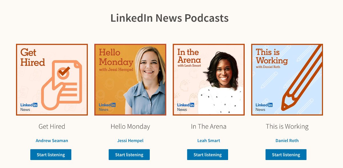 LinkedIn Podcast Network - neue Themen