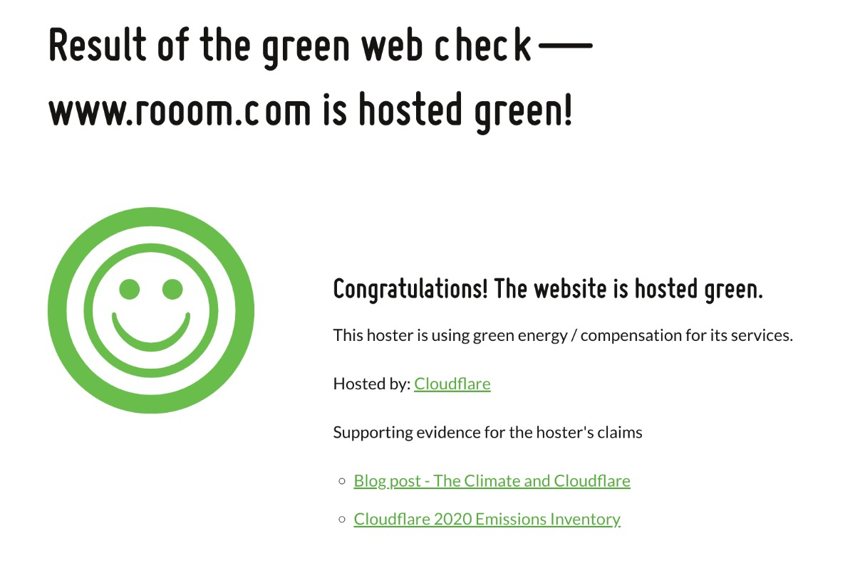 Green Hosting bei rooom