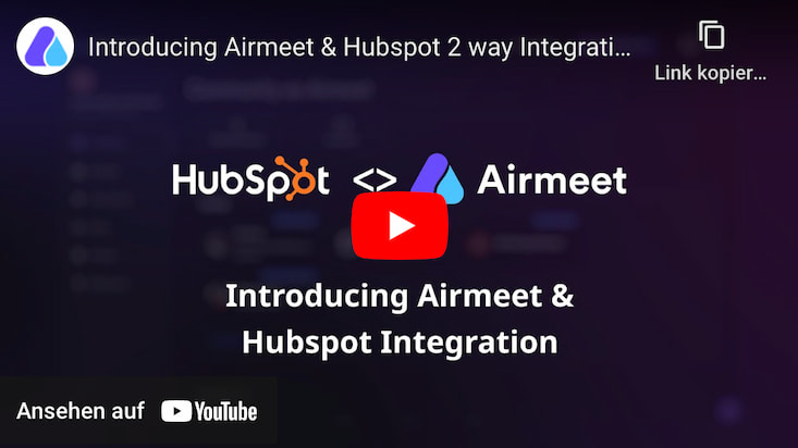 Integration Hubspot - Airmeet